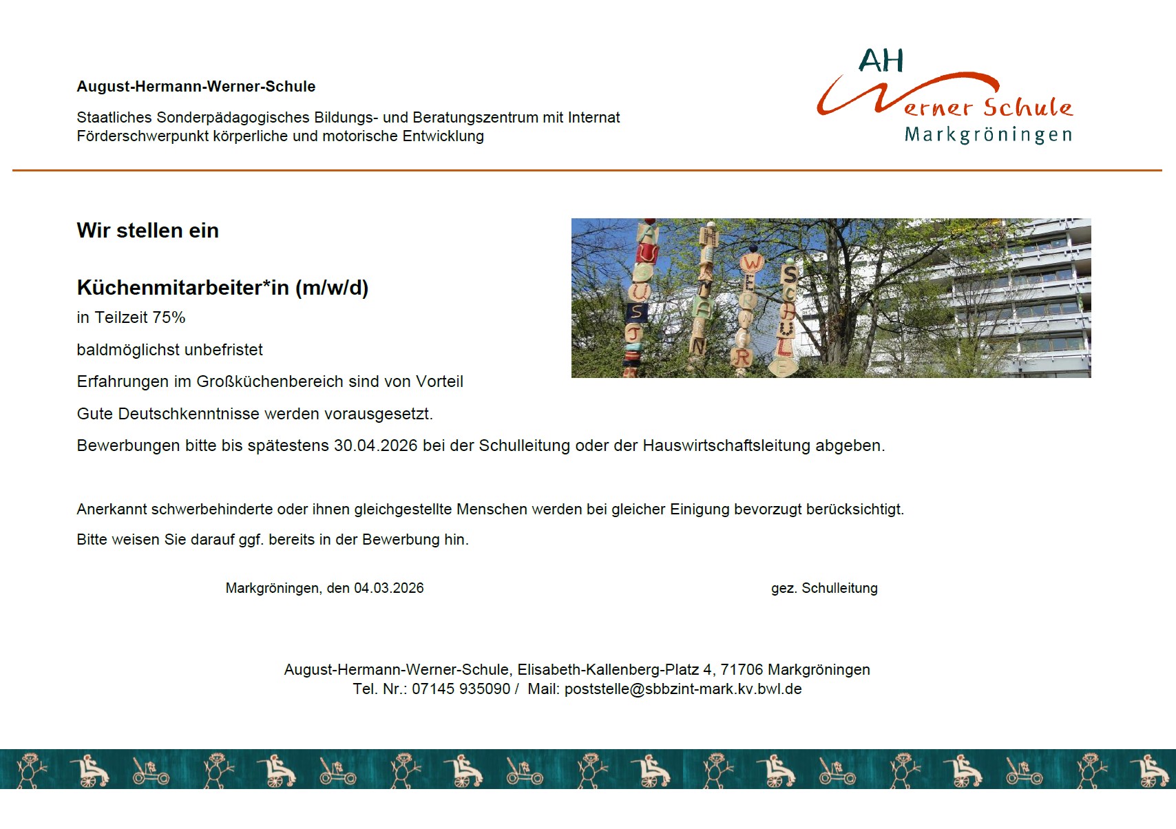 Vorschaubild Stellenausschreibung