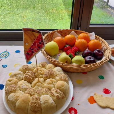 Kleinen Broten und Früchten…