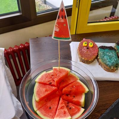 Melonenstücke…